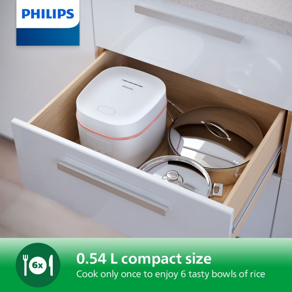 Philips HD3064/62 3000 Series Mini Rice Cooker 0.54L