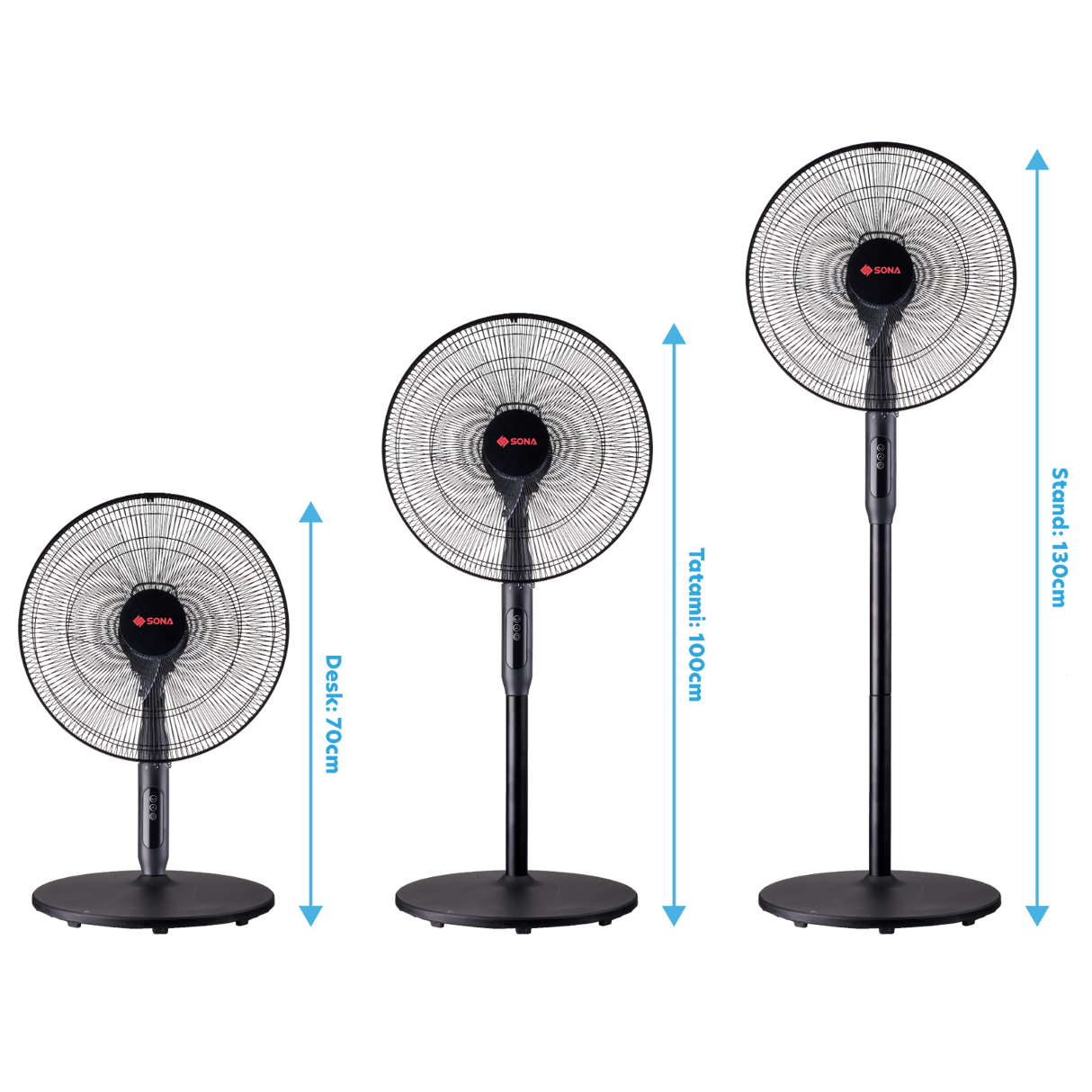 Sona SFS 1182DC | SFS1182DC 3 IN 1 Remote DC Stand Fan 16 Inch