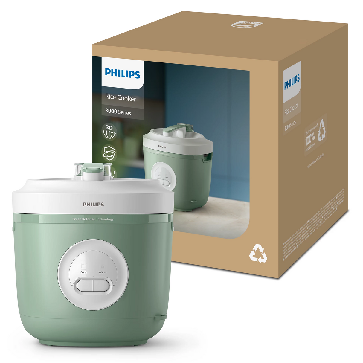 Philips HD3212/32 3000 Series Analog Rice Cooker 1.8L