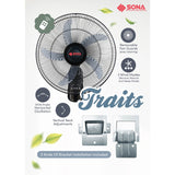 Sona SFW 1572 Remote Wall Fan 18 Inch