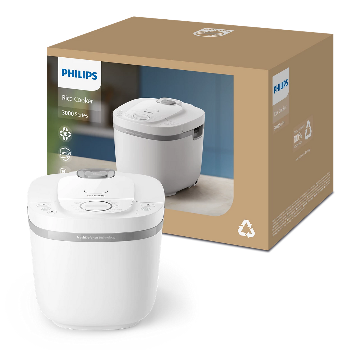 Philips HD4717/30 3000 Series Digital Rice Cooker 1.8L