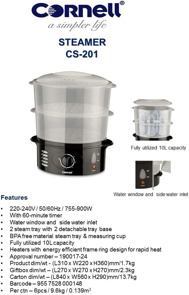 Cornell CS-201 Food Steamer