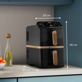 Philips NA462/79 Airfryer 4000 Series Stacked Dual Basket Airfryer | Vertical RapidAir | Cooking Windows | 10L (5 + 5L)
