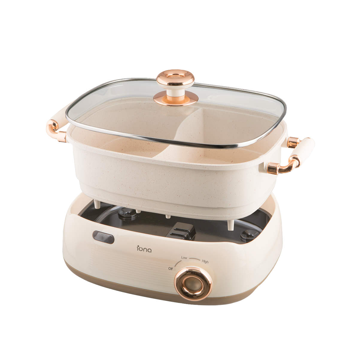 Iona GLS201 Removable Dual Flavor Tabletop HotPot 5L