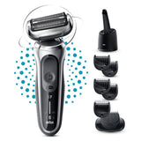 Braun Series 7 71-S7500cc Wet & Dry shaver with SmartCare center and 1 attachment, silver