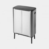 Brabantia BBT 130649 Bo Touch Bin Hi with 2 Inner Bucket, 2 x 30 Litres - Matt Steel Fingerprint Proof (FFP)