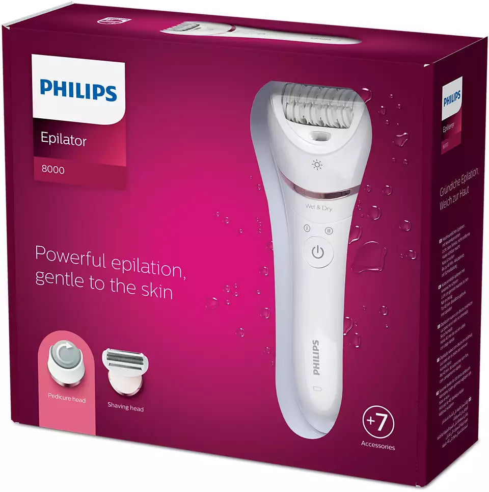 Philips BRE730/10 Epilator Series 8000 Wet & Dry Epilator