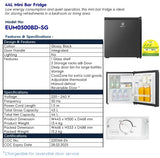 Electrolux EUM0500BD-SG UltimateTaste Mini Bar Fridge 44L