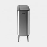 Brabantia BBT 130649 Bo Touch Bin Hi with 2 Inner Bucket, 2 x 30 Litres - Matt Steel Fingerprint Proof (FFP)