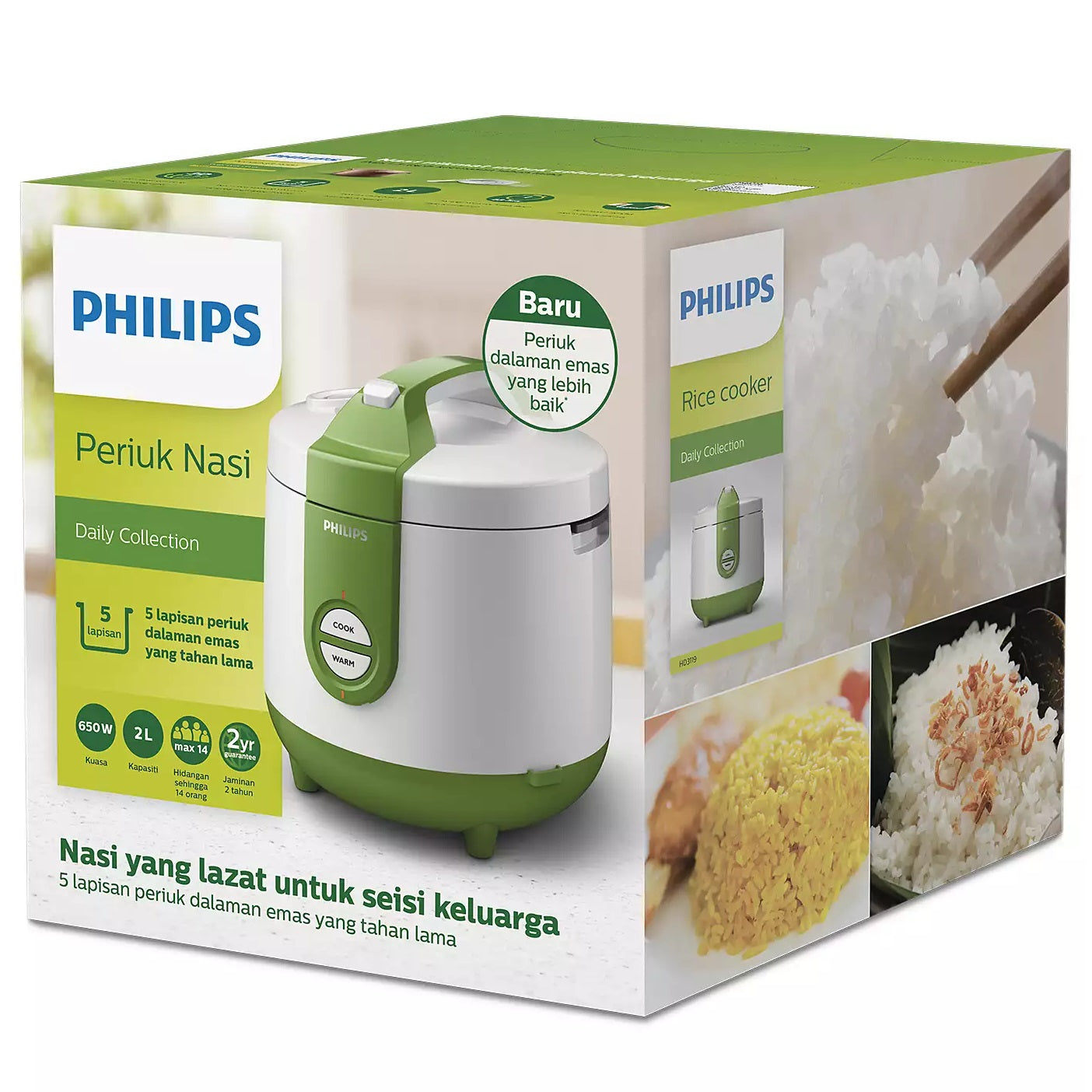 Philips HD3119/60 Daily Collection Jar Rice Cooker 2L