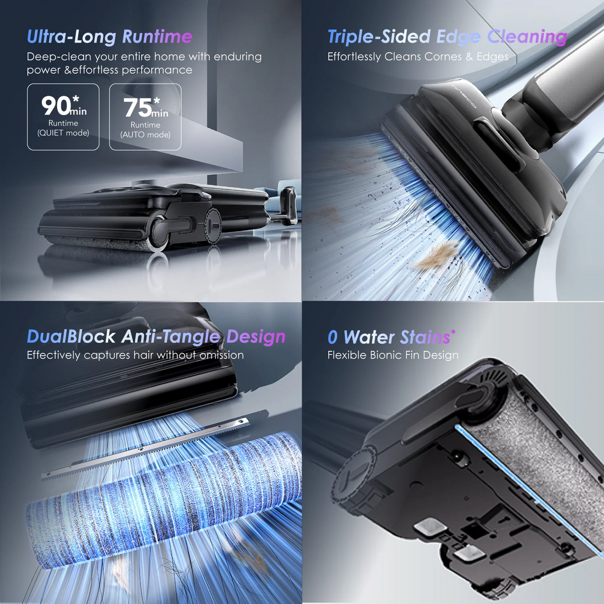 FREE 2 x Cleaning Solution - Tineco Floor One S9 Artist Steam Pro (Grey) Smart Wet & Dry Vacuum Cleaner