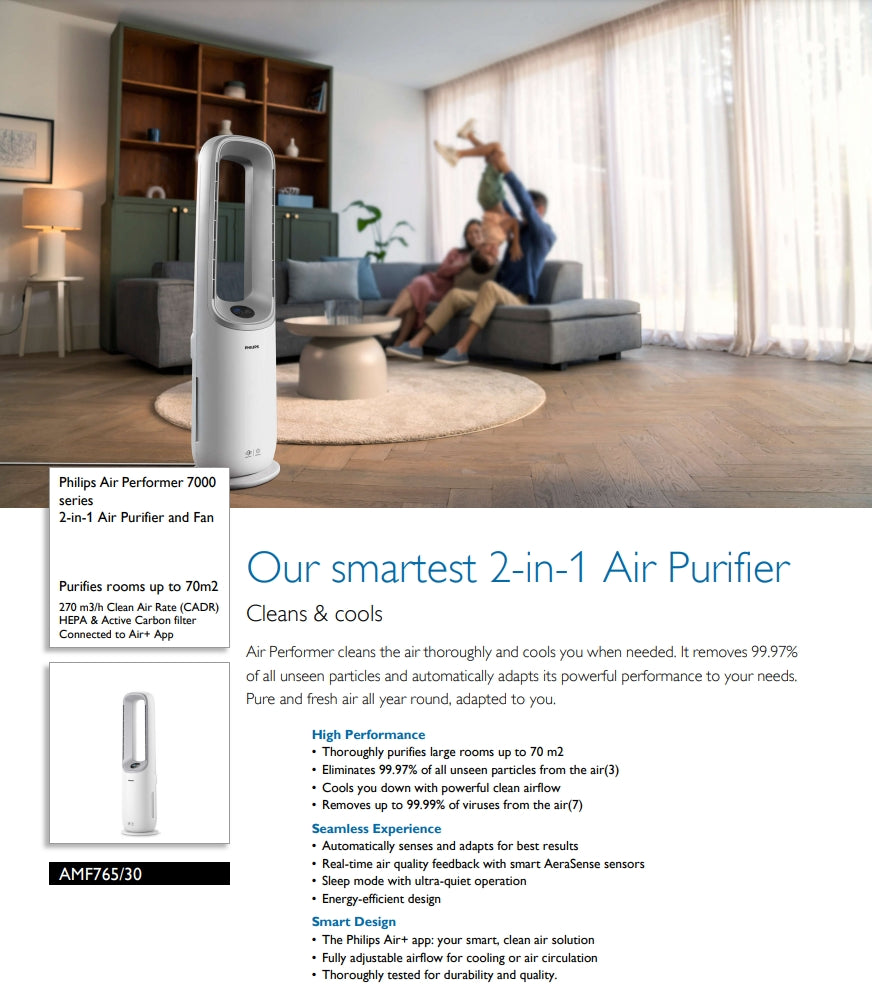 Philips AMF765/30 Air Performer 7000 series / 2-in-1 Air Purifier and Fan