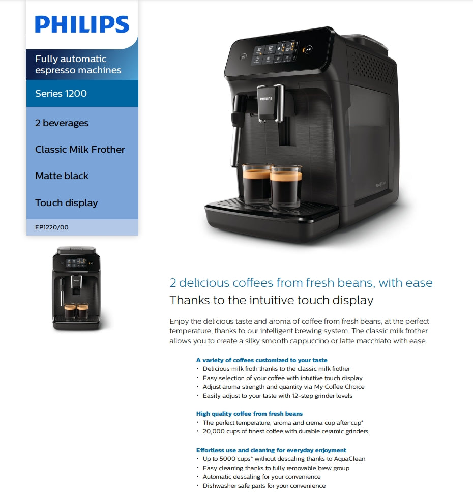 Philips EP1220/00 Fully Automatic Espresso Machine