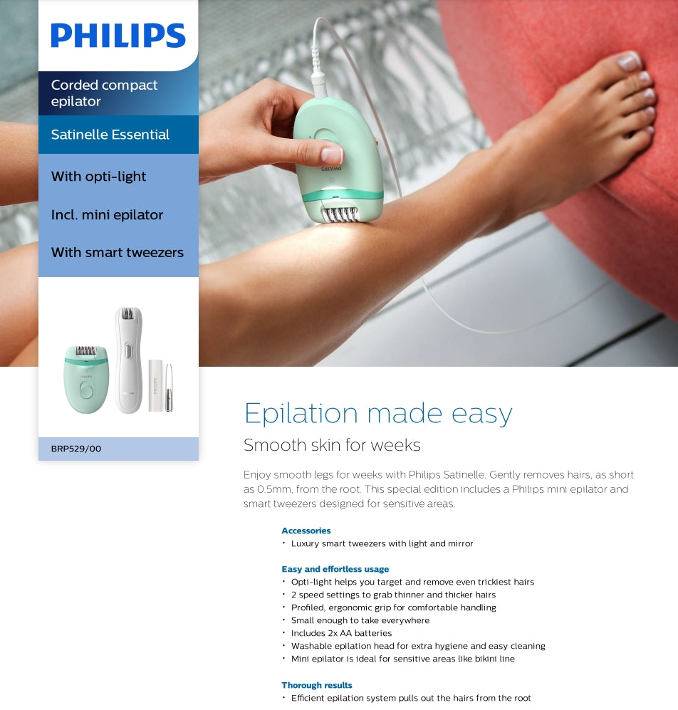 Philips BRP529/00 Corded Compact Epilator