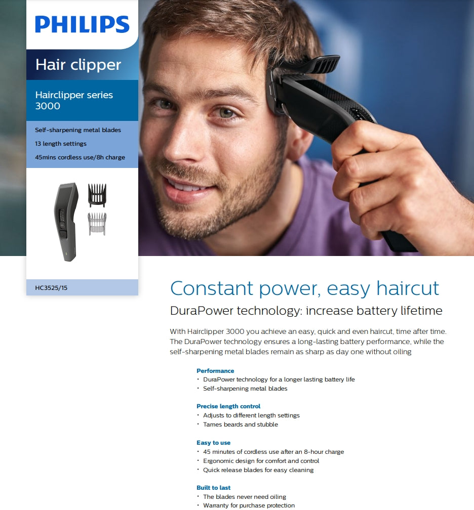 Philips HC3525/15 Hair Clipper Series 3000