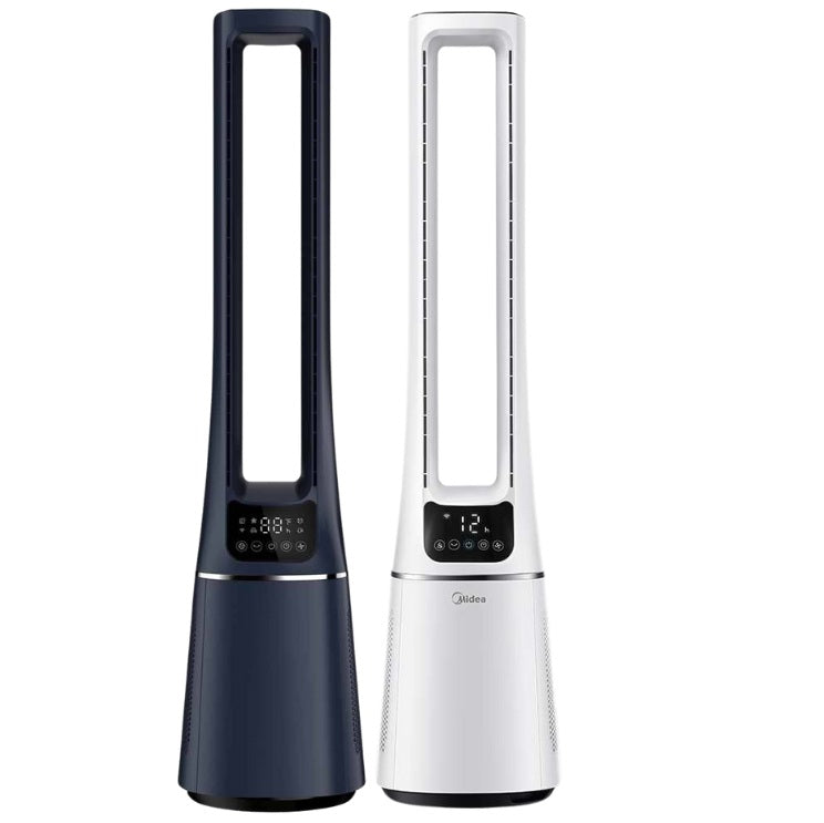 Midea MAM060CPAPWH | MAM060CPBPBH Remote DC Motor Bladeless Fan with Air Purifier - 2 Color Options