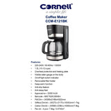 Cornell CCM-E121BK Drip Coffee Maker