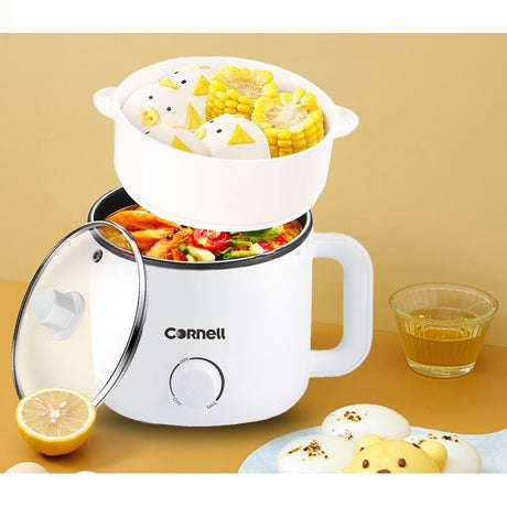 Cornell CMC-S1500X Mini Multi Cooker with Steam Tray Personal Steamboat Noodle Cooker 1.5L