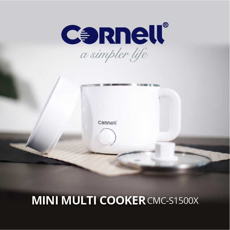 Cornell CMC-S1500X Mini Multi Cooker with Steam Tray Personal Steamboat Noodle Cooker 1.5L