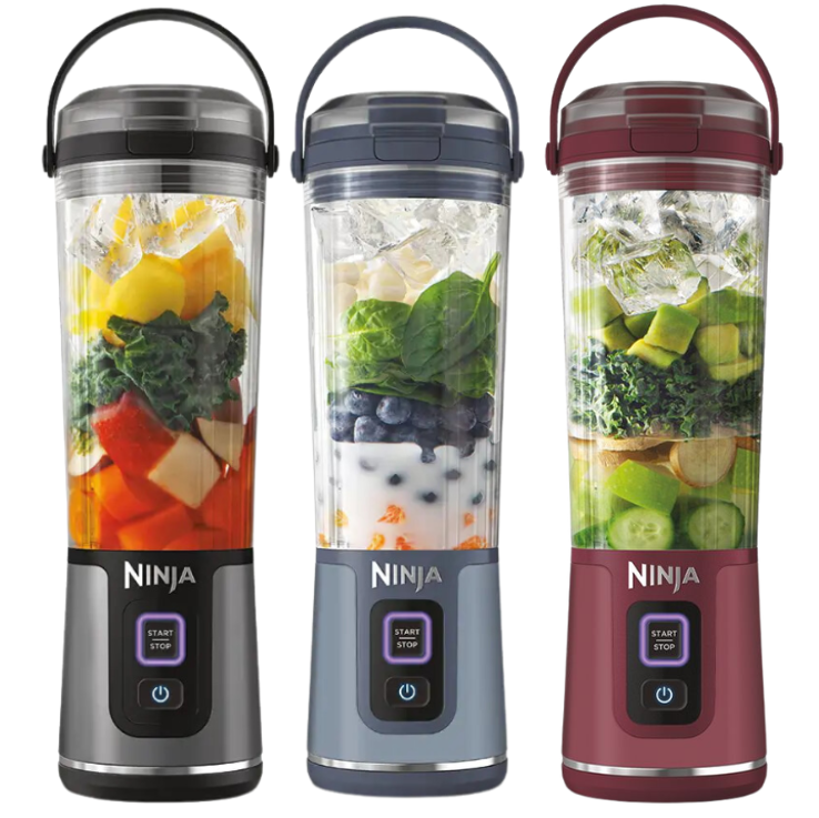 Ninja BC151SM Blast Portable Blender, 530ml, Rechargeable with USB-C Cord, Crushes Ice, lightweight, BPA Free - 3 Color Options Available