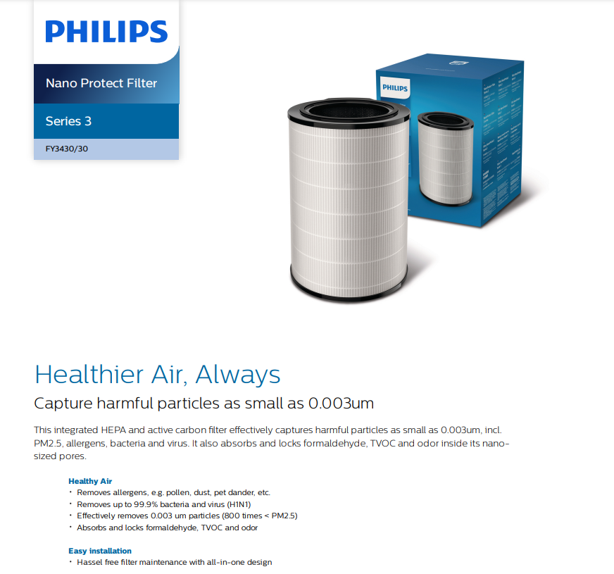 Philips FY3430/30 Series 3 Nano Protect Filter