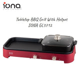 Iona GL3712 Tabletop BBQ Grill With Hotpot