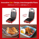 Iona GLSM988 2-in-1 Sandwich & Waffles Maker