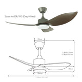 Mistral Space 46 D'Fan Ceiling Fan 46' Inch