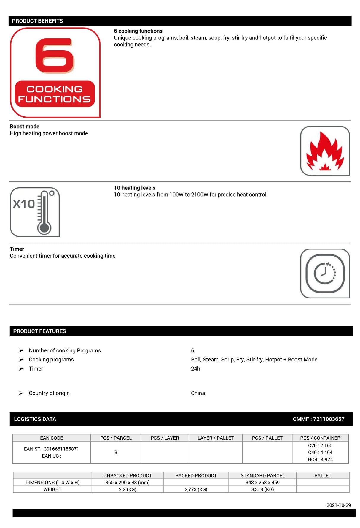 Tefal IH7208 Express Induction Hob