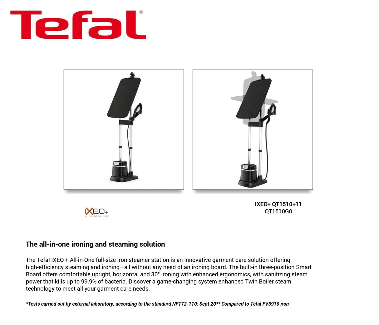 Tefal QT1510 IXEO+ Garment Steamer 2980W