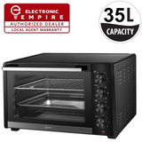 Mayer MMO3501 Electric Oven - Dual M-Shape Heating Element, Double Glass Door, Individual Control - 35L