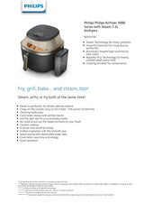 Philips NA543/00 Airfryer 5000 Series with Steam 7.2LPhilips NA543/00 Airfryer 5000 Series with Steam 7.2L