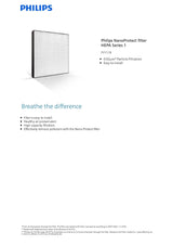Philips FY1119 NanoProtect Filter HEPA Series 1  - Suitable For Air Purifier(s) Model DE5205 - Original Philips filter