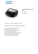 Philips HD2350/80 Sandwich Maker 5000 Series 750W