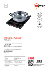 Mayer MMIC2110 Induction Cooker with Free Pot 2100W