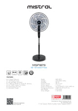 Mistral MSF1873 Stand Fan 18 Inch