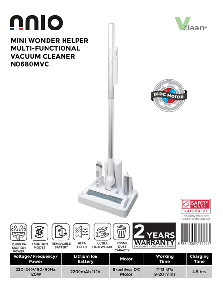 NNIO N0680MVC Mini Wonder Helper Multi-Functional Vacuum Cleaner