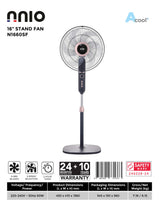 NNIO N1660SF Stand Fan 16 Inch