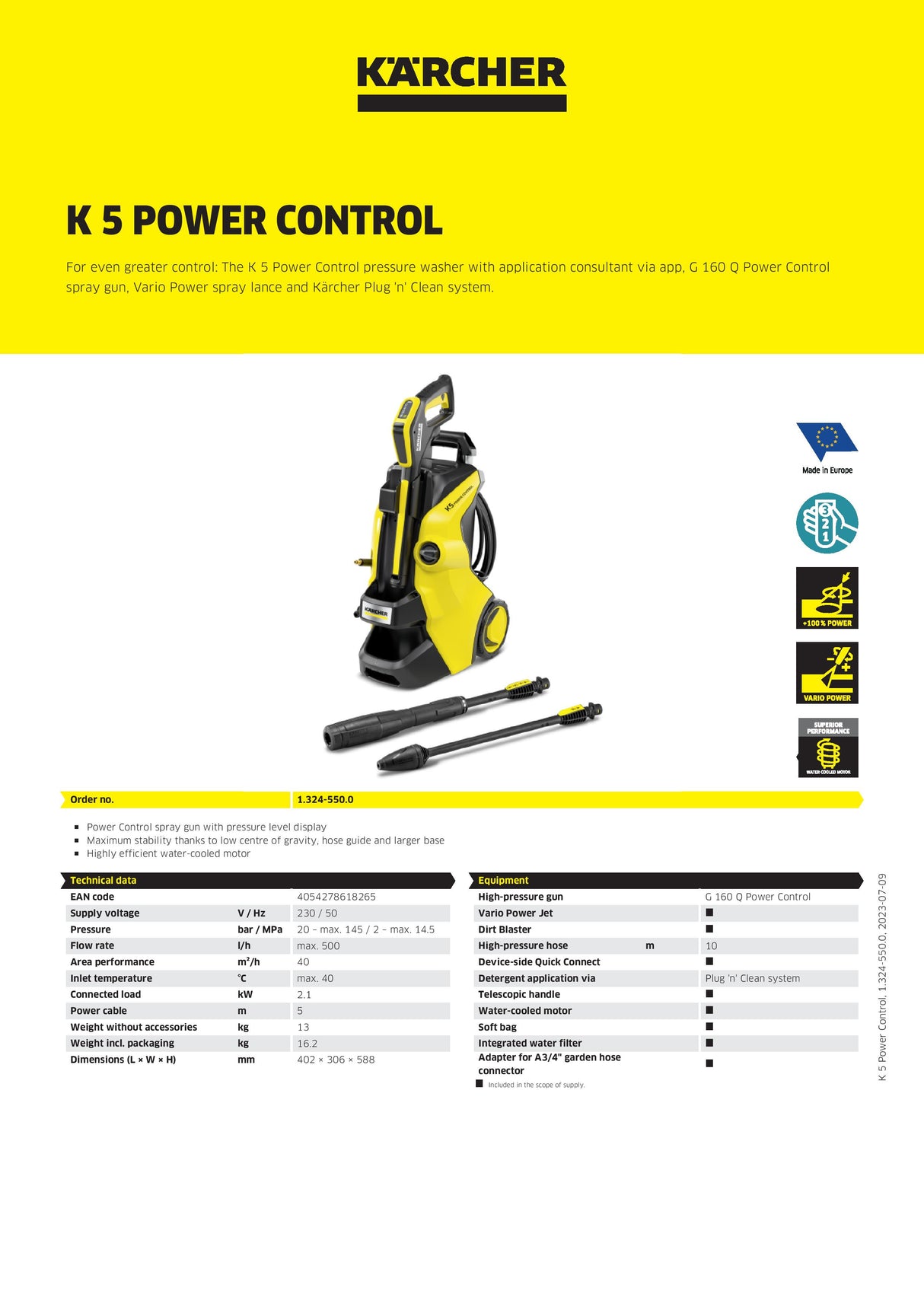 Karcher K5 Power Control Pressure Washer