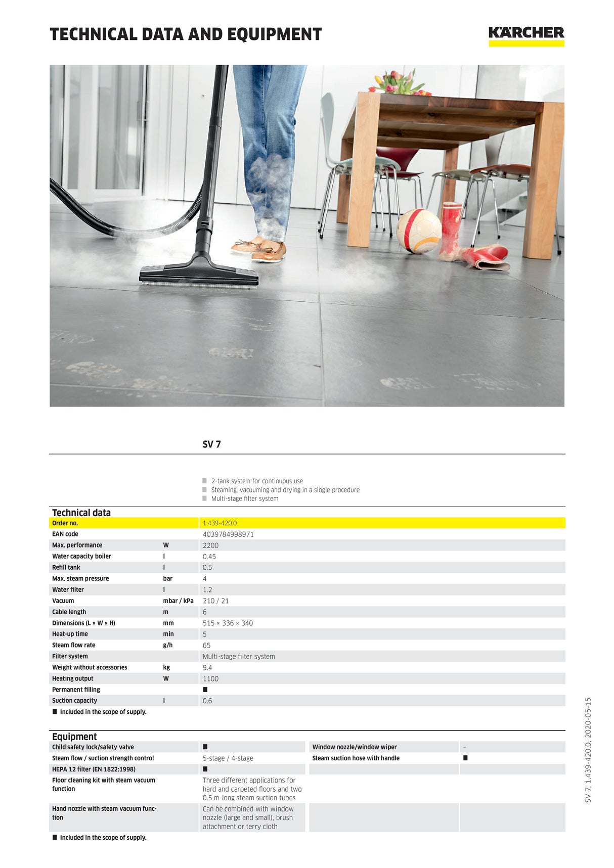 Karcher SV 7 Steam Vacuum Cleaner