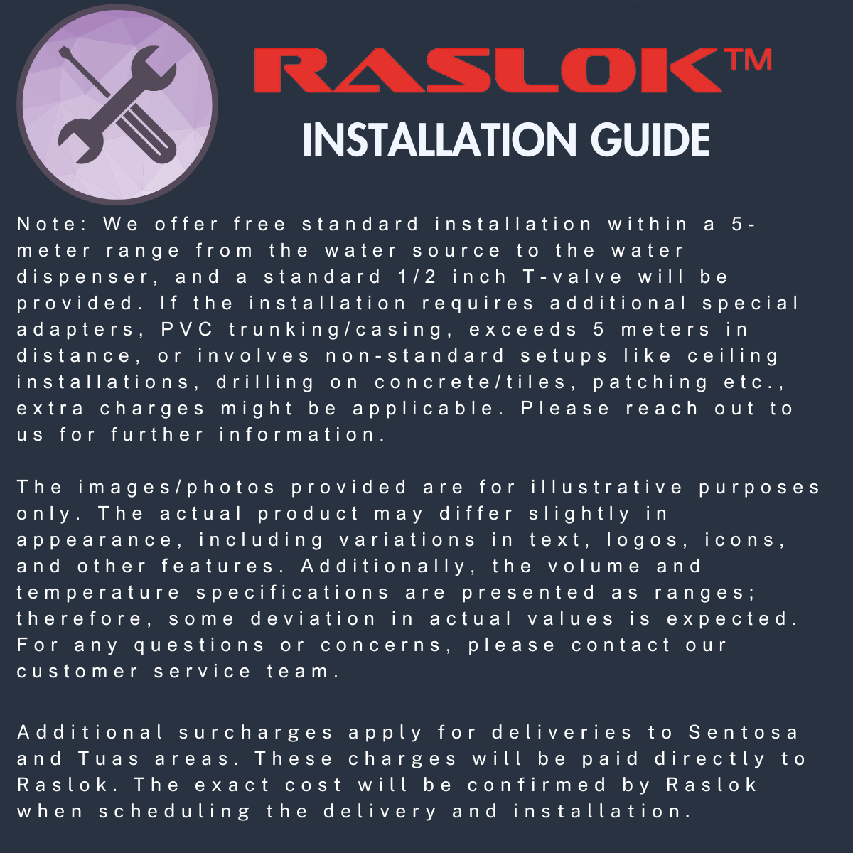 Raslok HCM-T1 Water Purifier and Dispenser - Free Delivery and Standard Installation