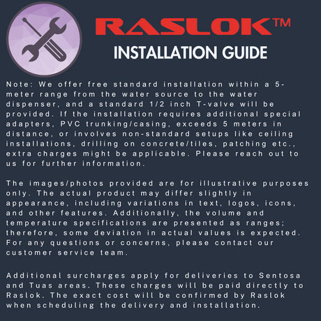 Raslok HCA-T3 Water Dispenser (Delivery & Basic Installation Inclusive)