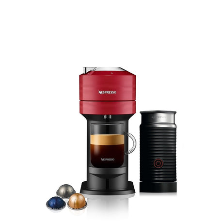 Nespresso Vertuo Next Coffee Machine with Aeroccino Bundle - Free $10 Coffee Voucher + Capsules