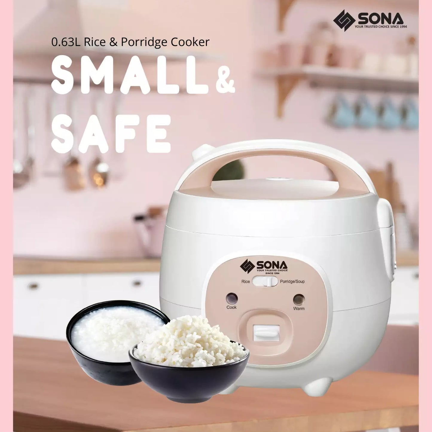Sona SRC 2613 Rice & Porridge Cooker 0.63L