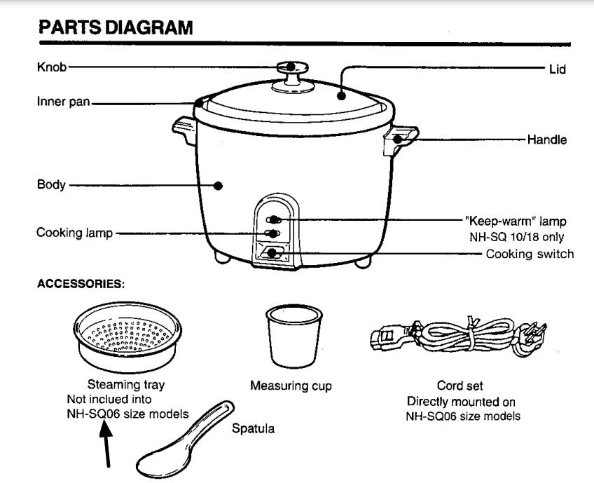 Zojirushi NH-SQ06 Rice Cooker 0.6L