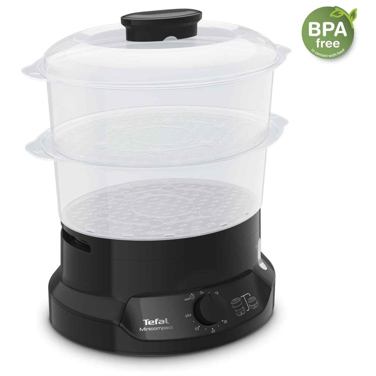 Tefal VC1398 New Minicompact Steamer 2 Tier 6L