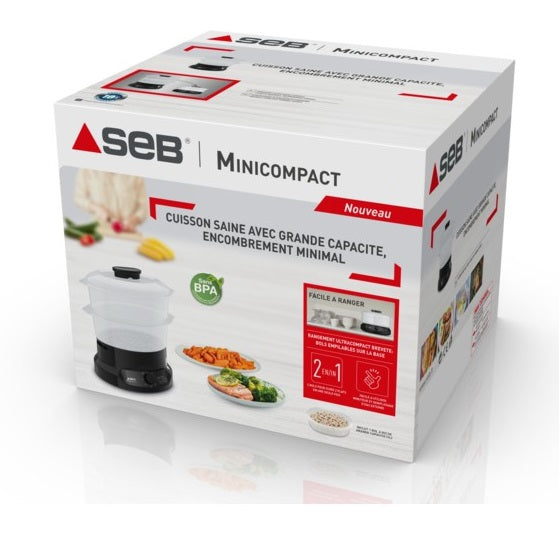 Tefal VC1398 New Minicompact Steamer 2 Tier 6L