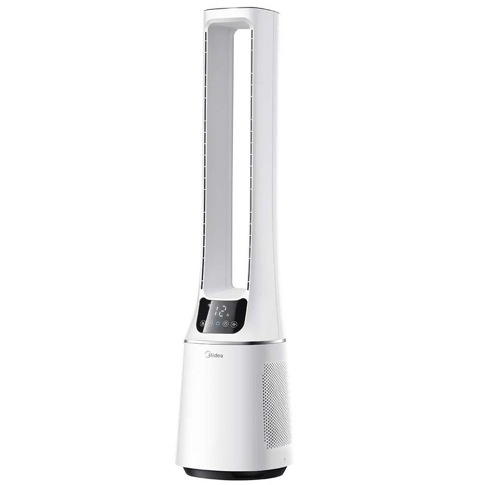 Midea MAM060CPAPWH | MAM060CPBPBH Remote DC Motor Bladeless Fan with Air Purifier - 2 Color Options