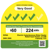 Sona SWH 2908 | SWH2908 Instantaneous Water Heater 3300W