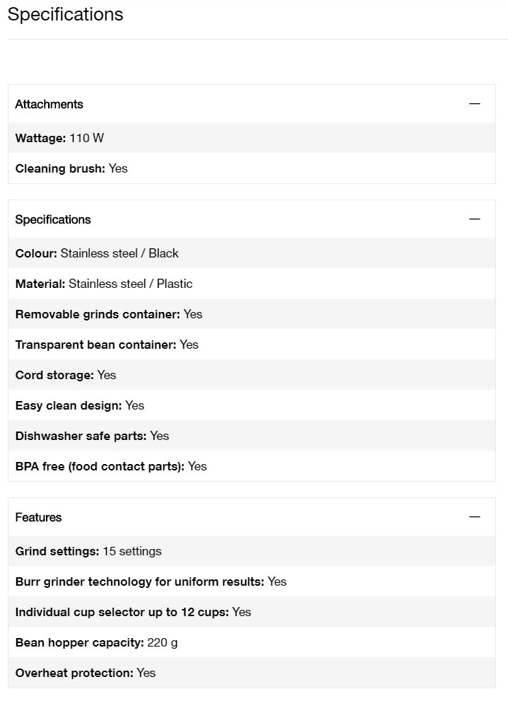 Braun KG7070 Burr Grinder ET SOUND ENTERPRISE PTE LTD